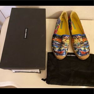 Dolce & Gabbana Portofino Italia Printed Espadrilles